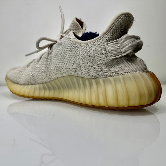 Adidas Yeezy Boost 350 V2 Light Gray Sesame Lace Up Sneakers Size 13 - Picture 3 of 13